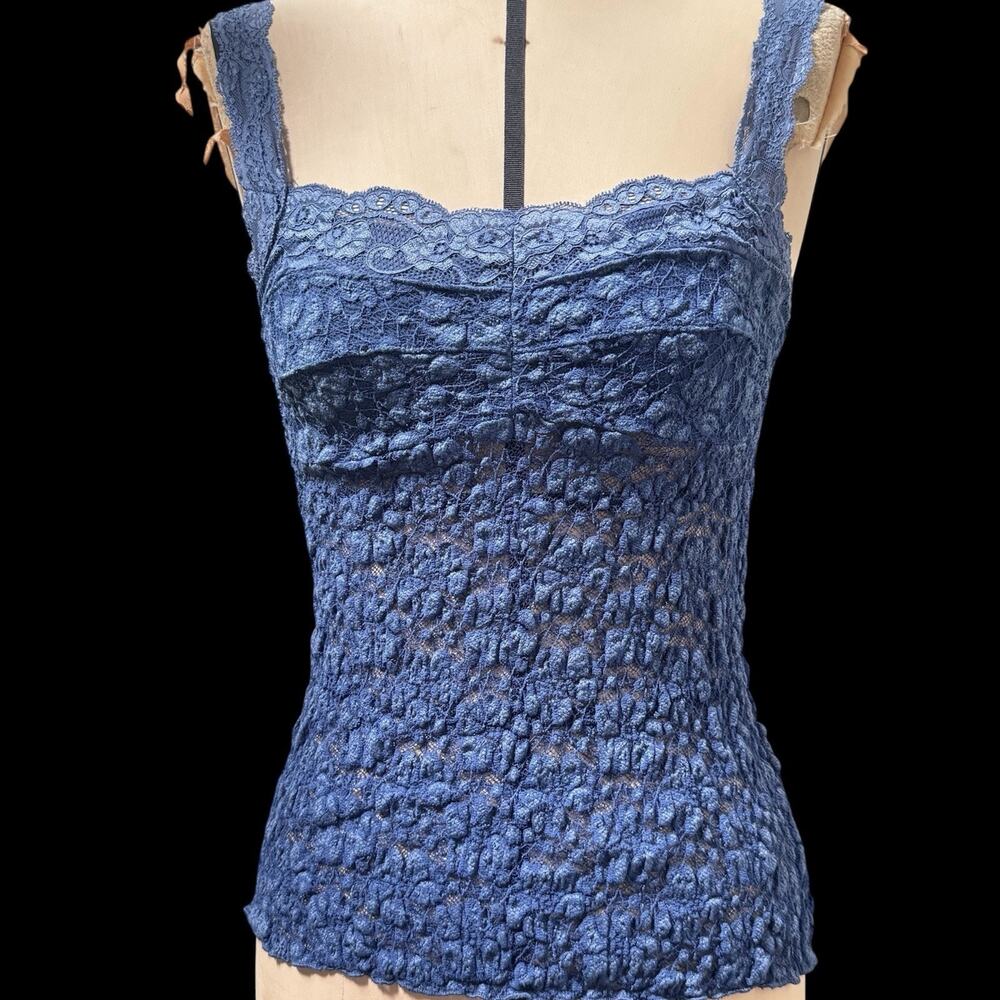 Ann Ferriday VTG Seamed Cup Lace Fairy Coquette Cami S